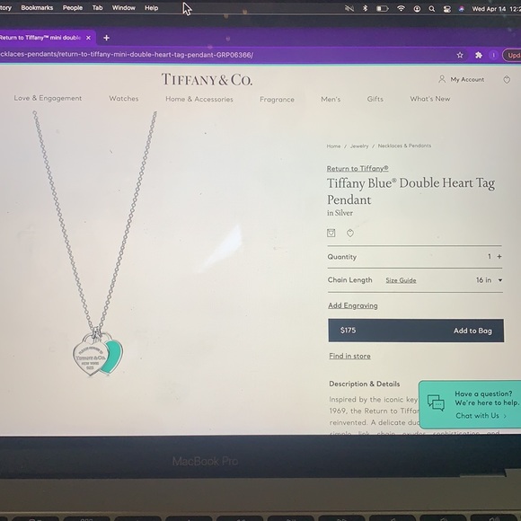 Tiffany & Co. Other - Return to Tiffany Tiffany Blue Double Heart Mini